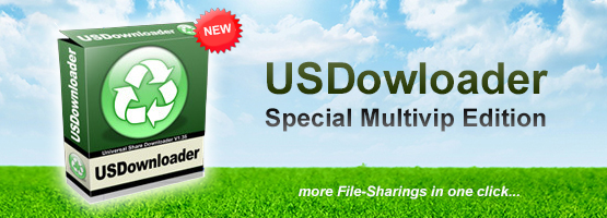 Download special edition USDownloader to download any files from 15 popular filesharings